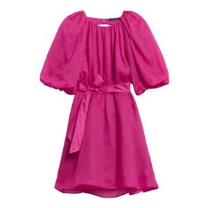 NWT Banana Republic Ramie Open Back Dress Dark Magenta - SMALL PETITE $200‎ New